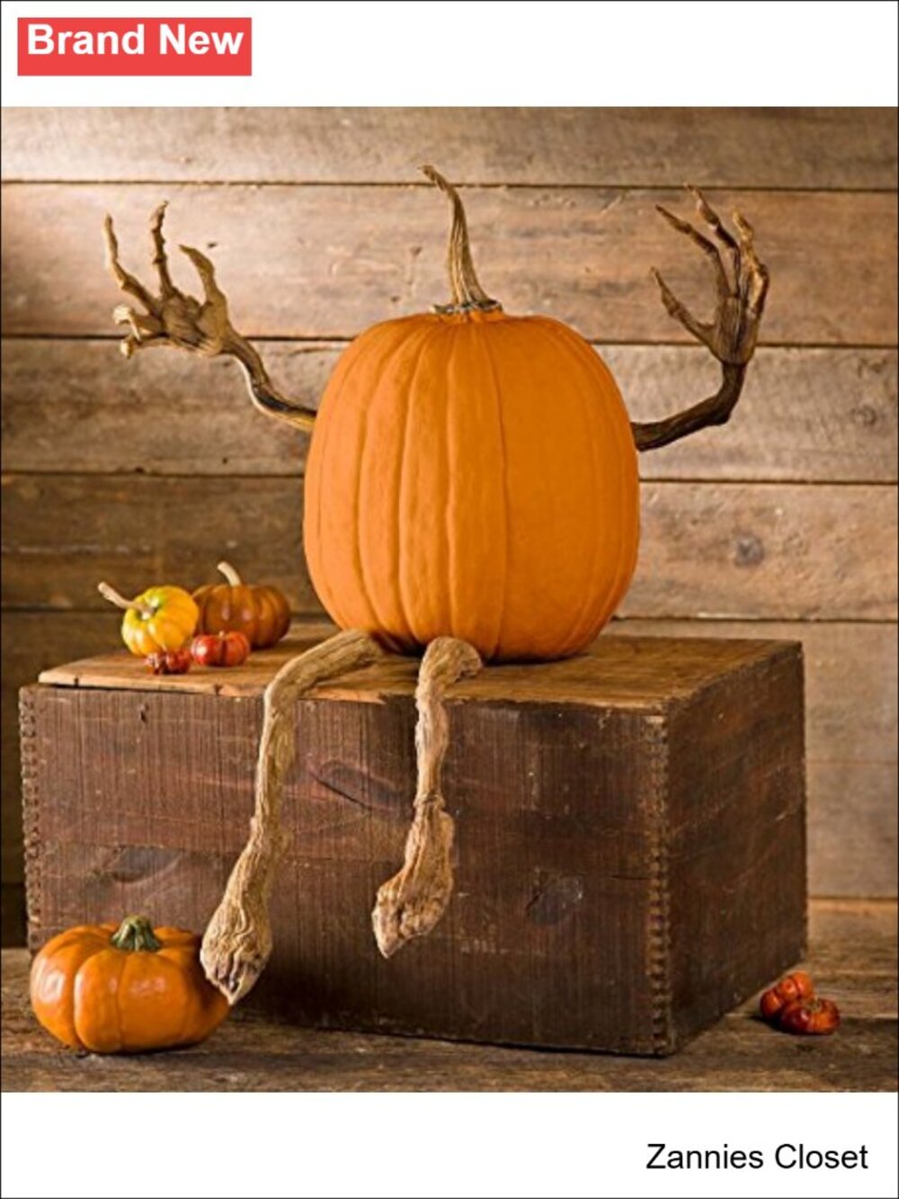 👻 Plow & Hearth Set of 4 Bendable Pumpkin Arms and Legs Twisting Vines